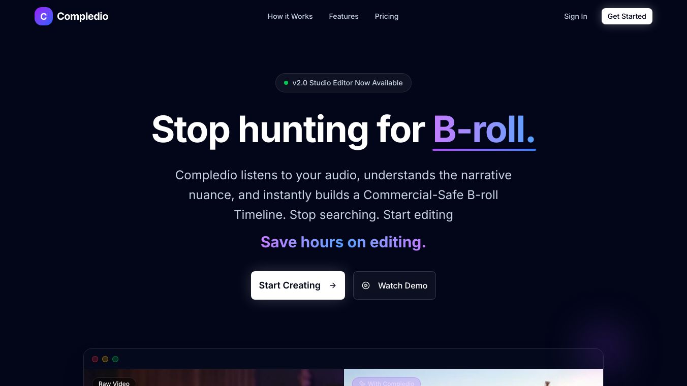 Compledio | AI B-Roll Generator
