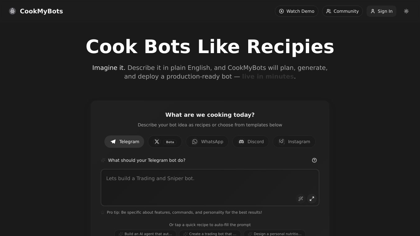 CookMyBots
