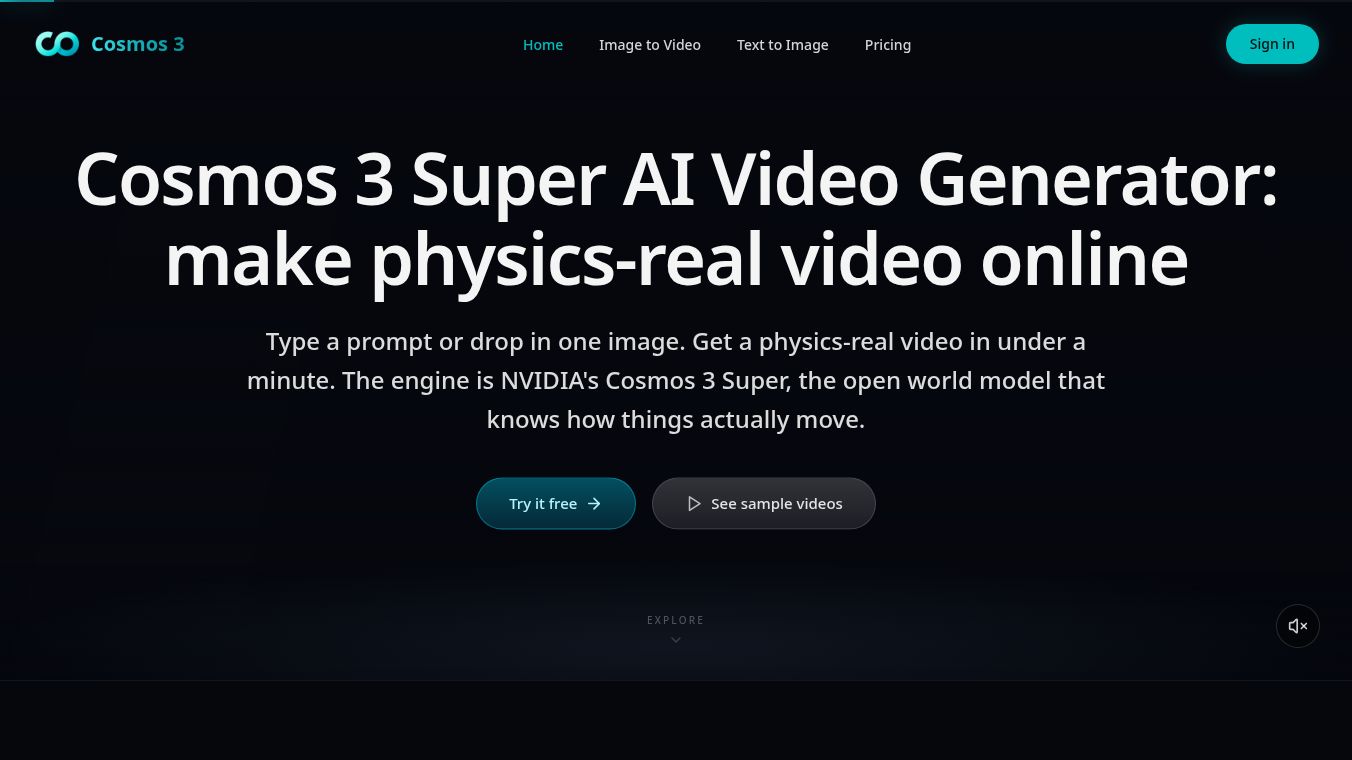 Cosmos 3 Super AI Video Generator