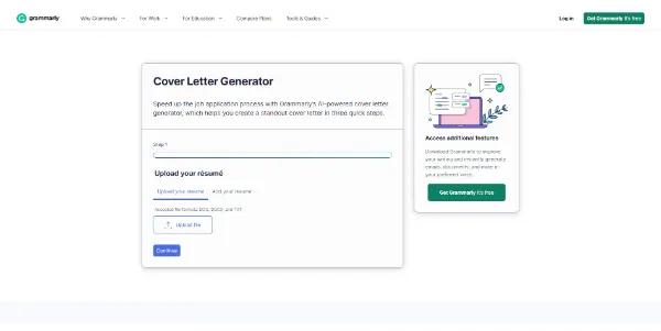 Cover Letter by Grammarly