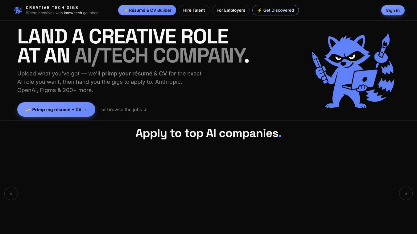 Creative Tech Gigs