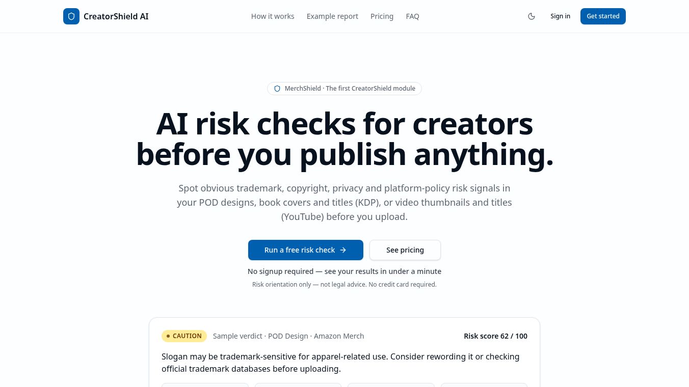 CreatorShield AI
