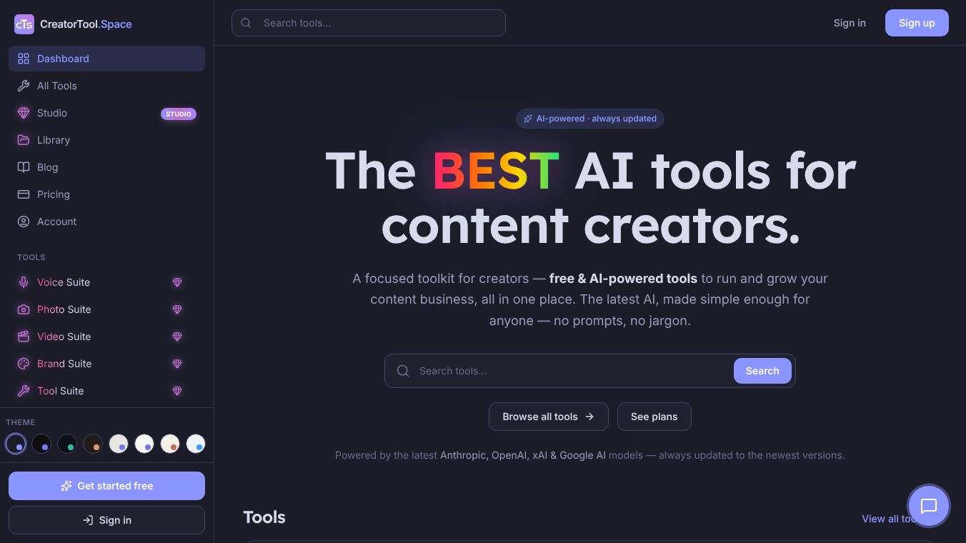 CreatorToolSpace