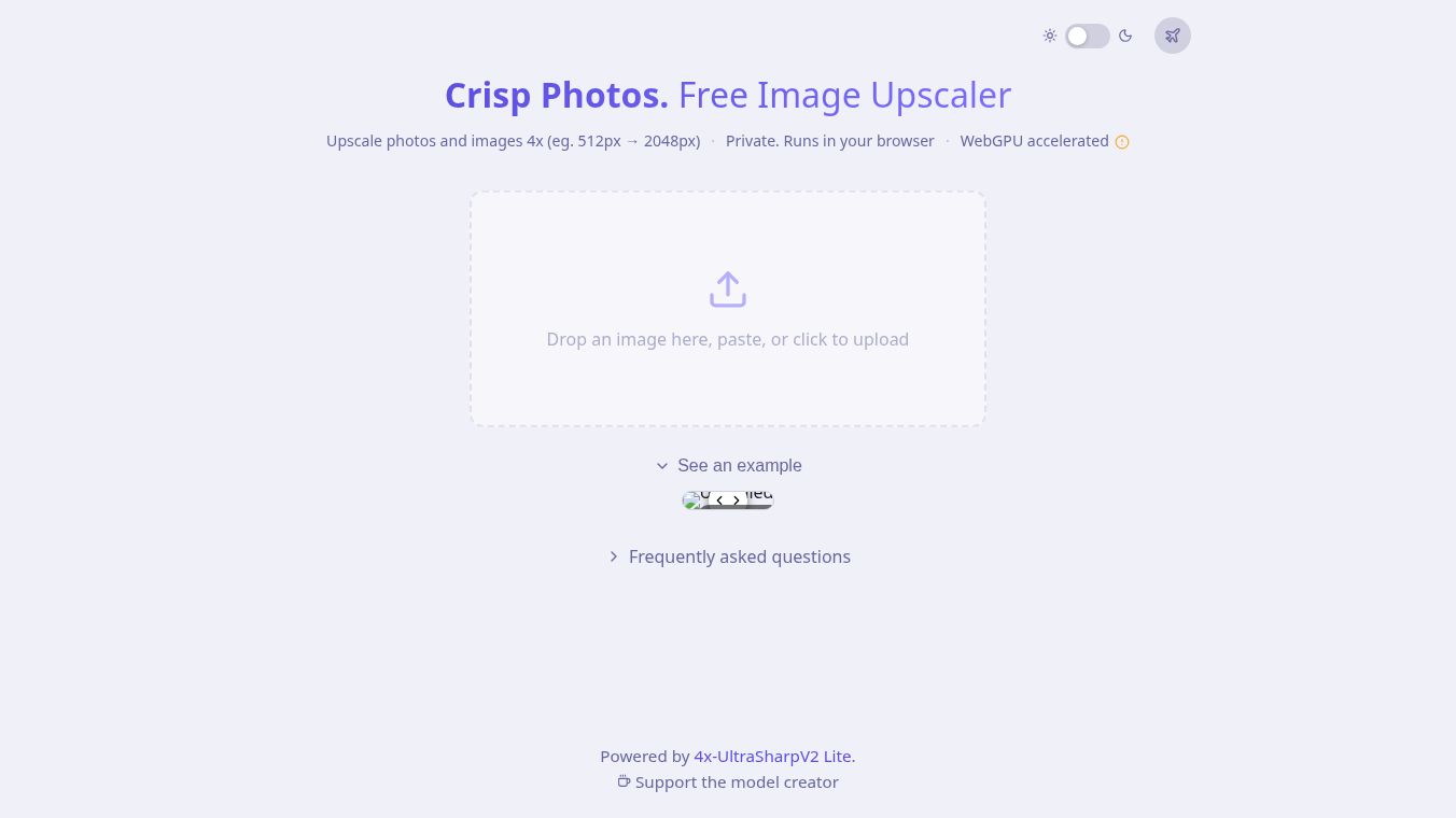 crisp.photos — Free Image Upscaler