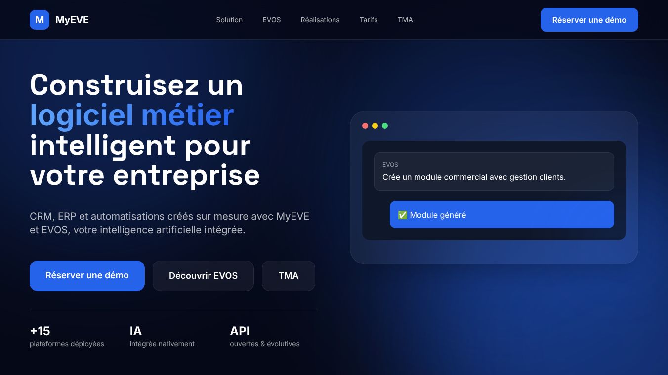 CRM ERP & automatisation | MyEVE