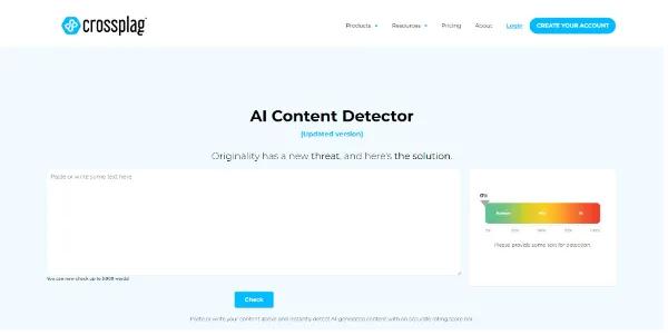 Crossplag’s AI detector