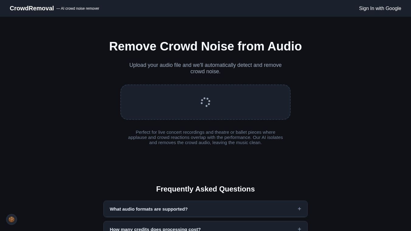 CrowdRemoval - AI Crowd Noise Remover