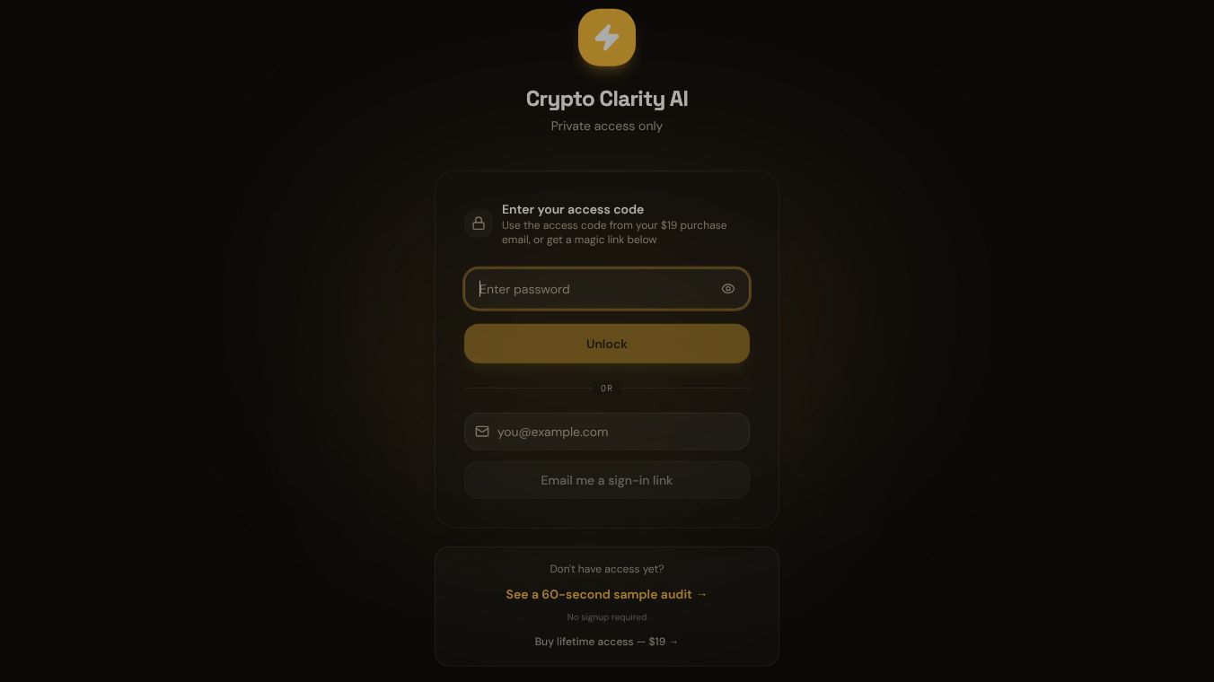 Crypto Clarity AI