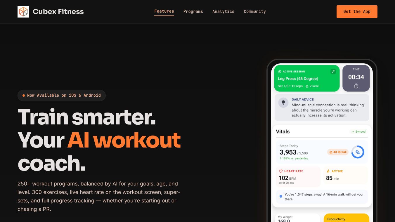 Cubex Fitness: AI Coach