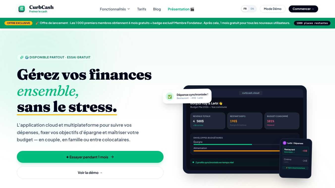 CurbCash — Budget de Famille