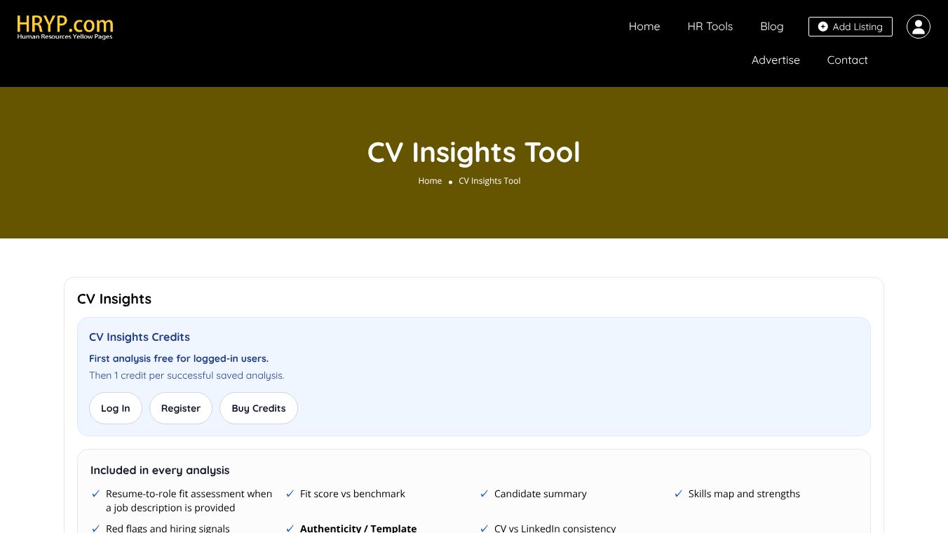 CV Insights Tool — AI-powered screening