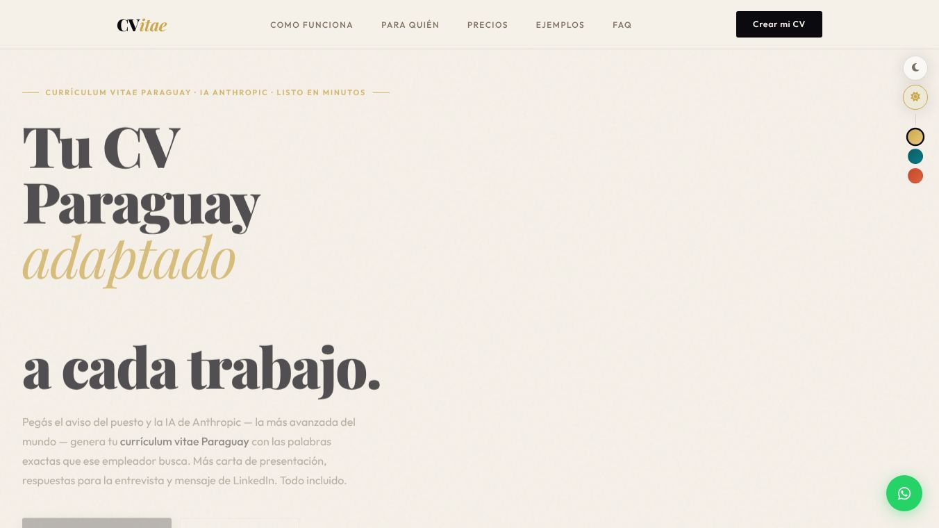 CVitae Generador de CV con IA automatico