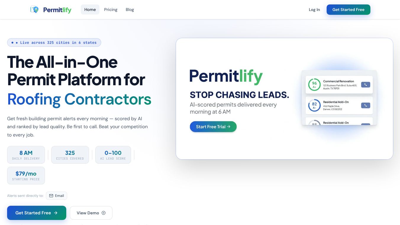 Daily Permit Leads for Contractors