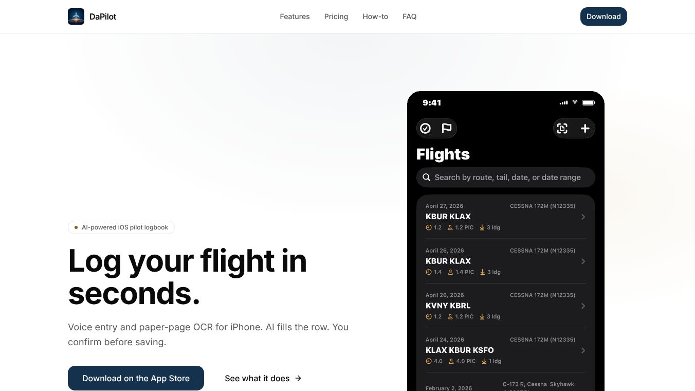 DaPilot: AI Logbook for Pilots