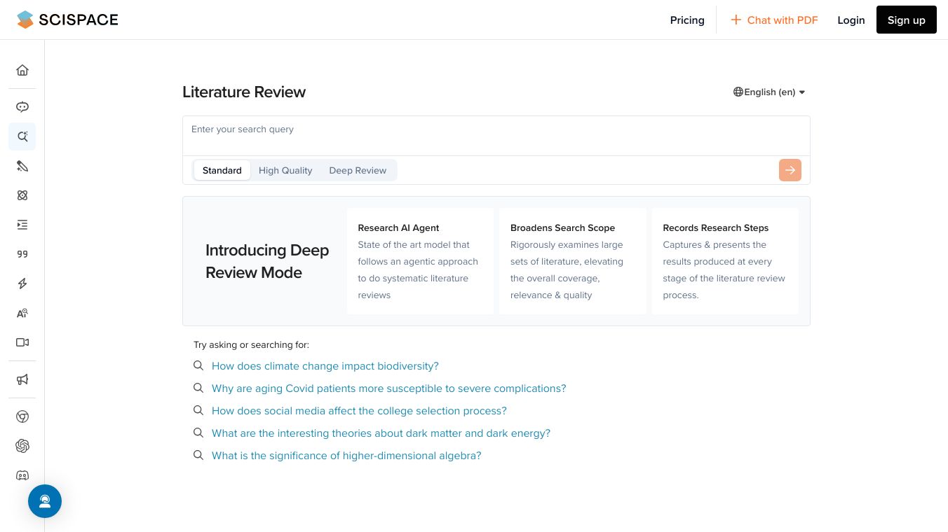 Deep Review by SciSpace