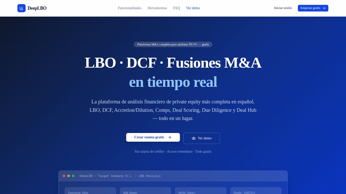DeepLBO — Professional LBO Analysis