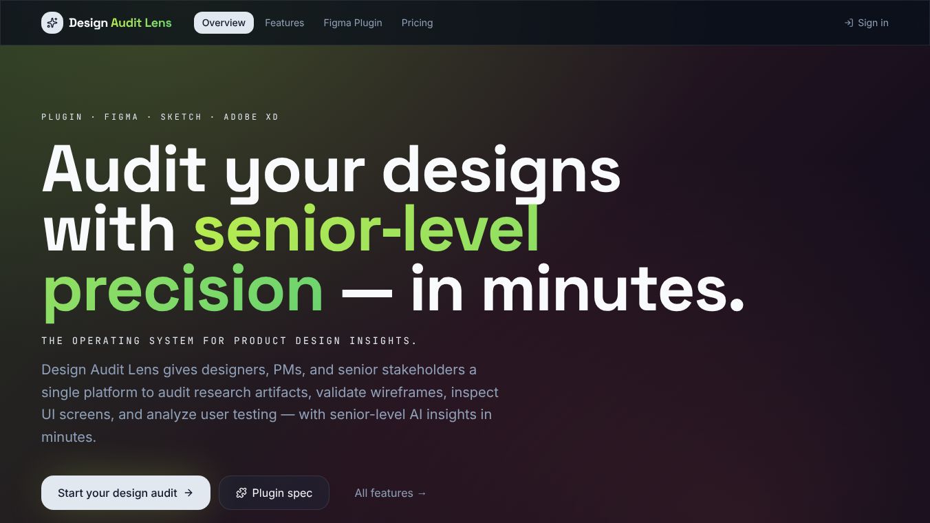 Design Audit Lens