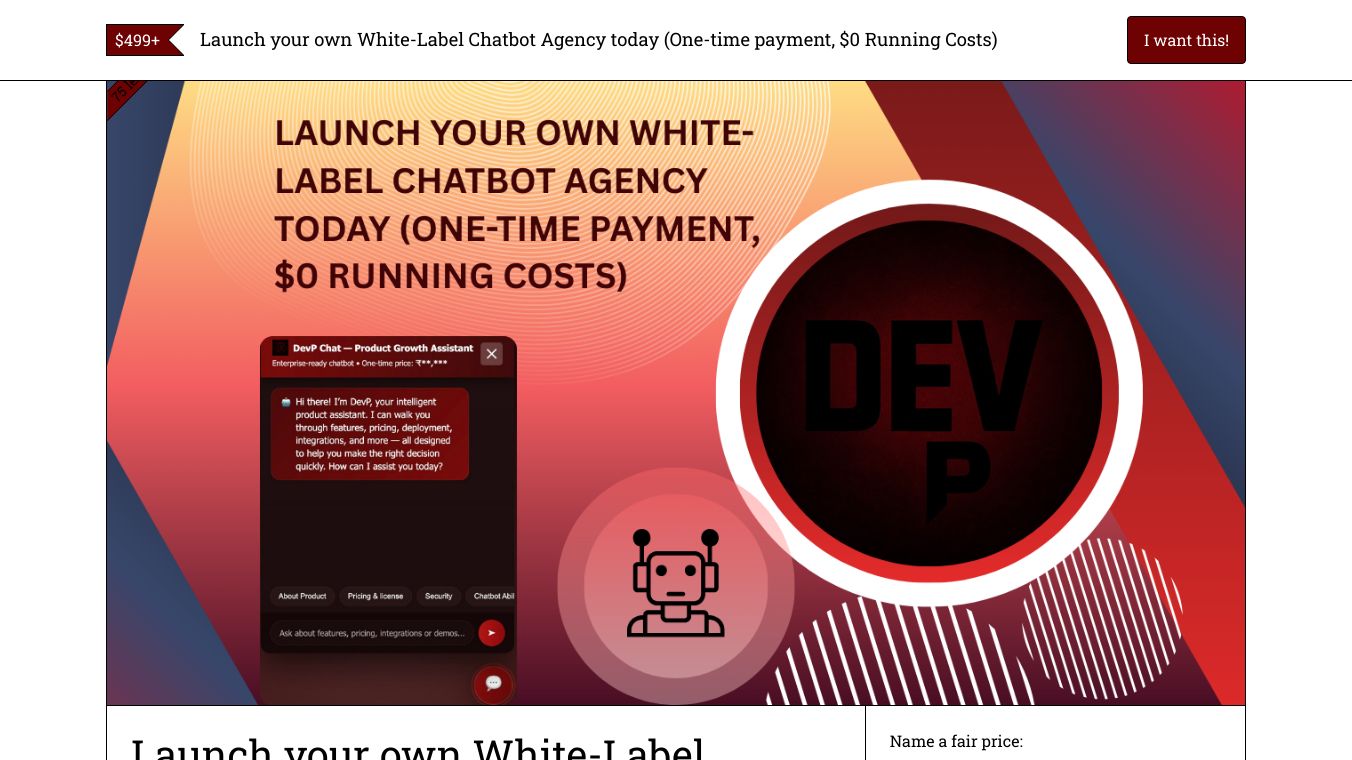 DevP Chat — The White-label Chatbot