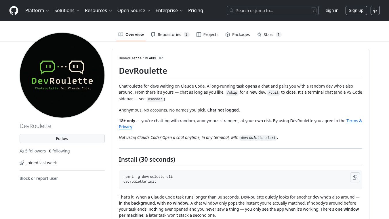 DevRoulette
