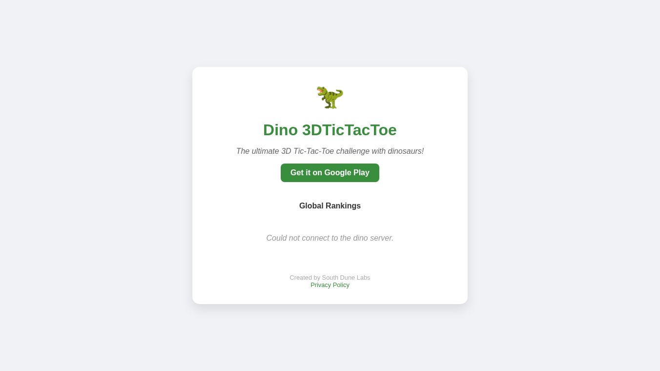 Dino 3d TicTacToe Android App