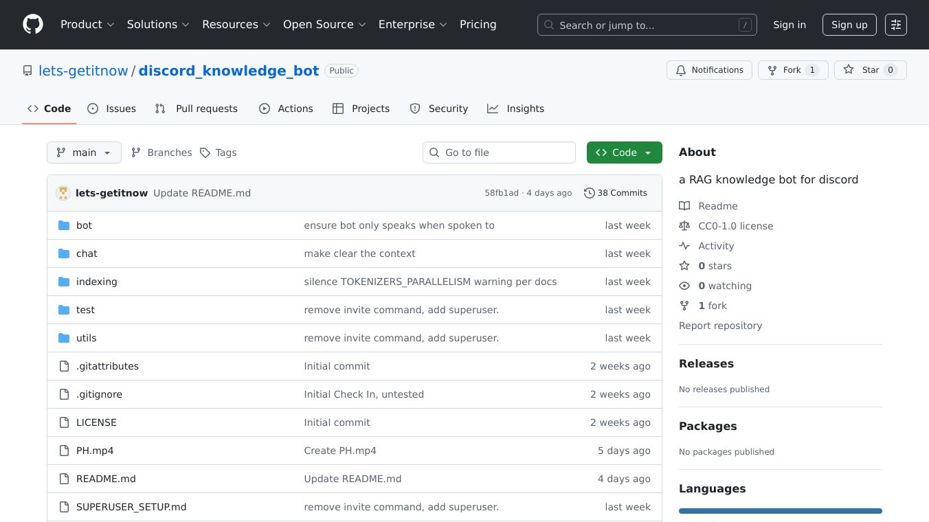Discord Ai Knowledge Bot, Open Source