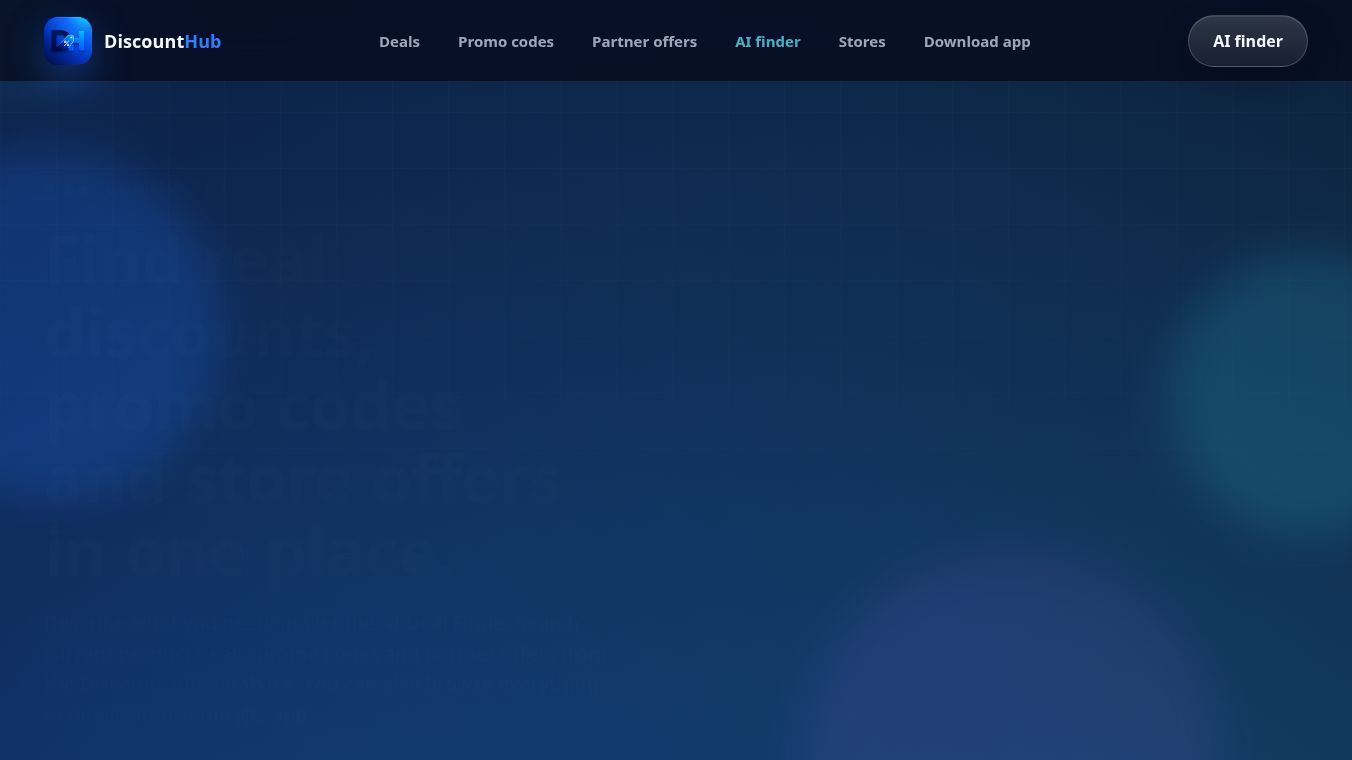 DiscountHub AI Finder
