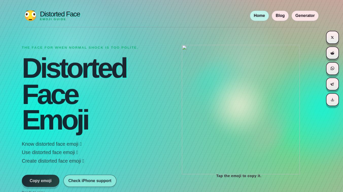 Distorted Face Emoji