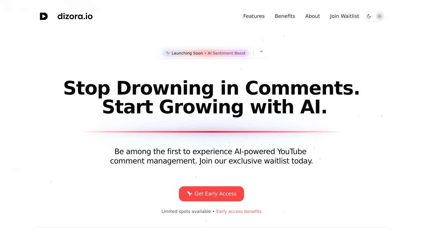 Dizora.io — AI YouTube Comment CRM