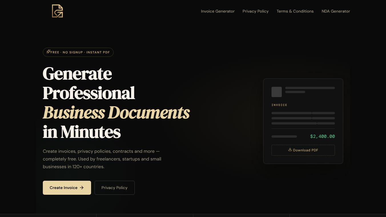 DocGen — Free Invoice Generator