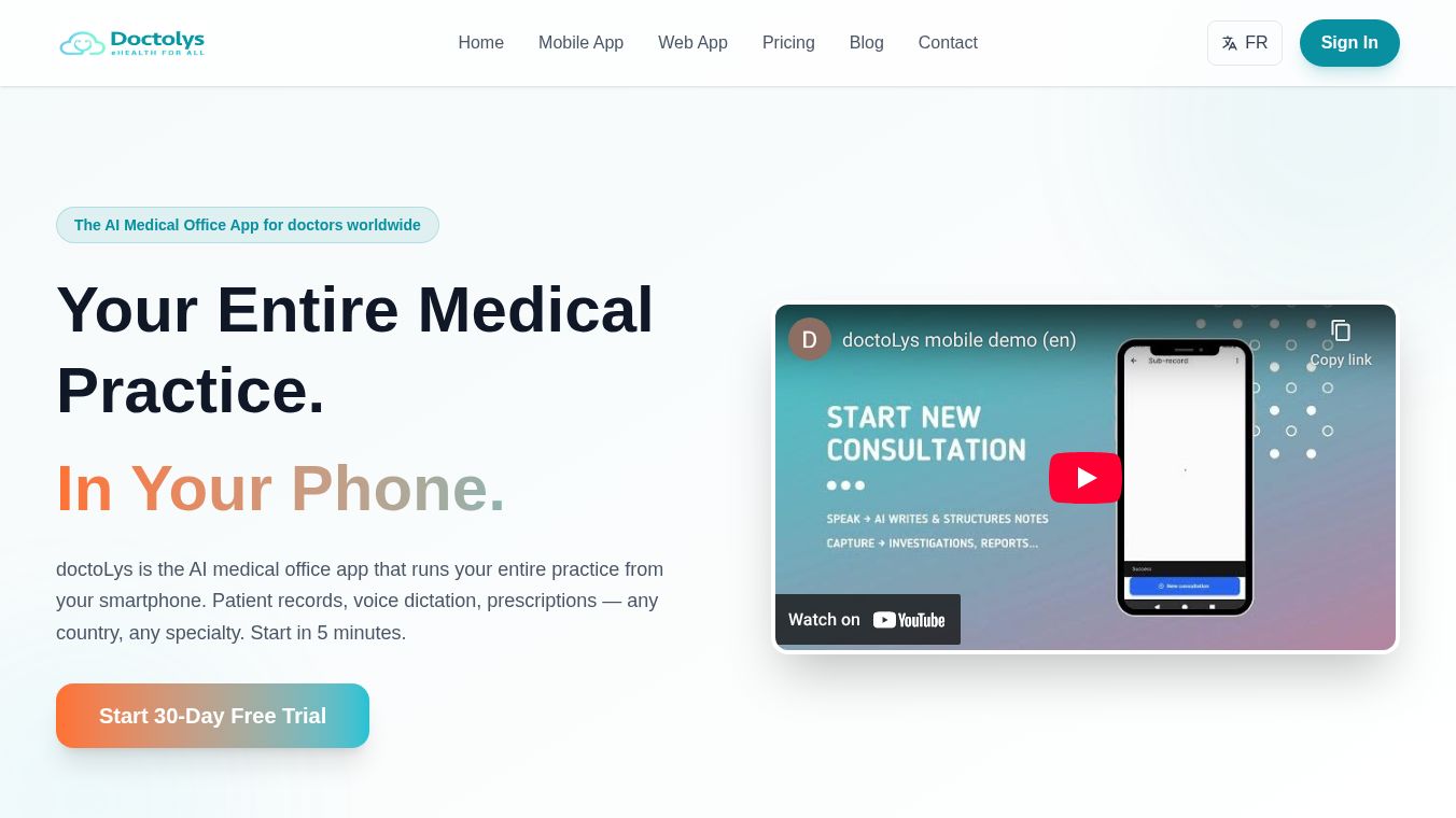 doctoLys – AI Medical Office App