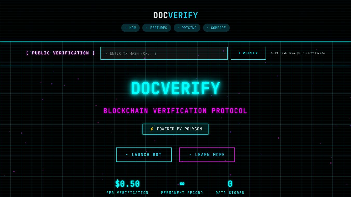 DocVerify — CYBERPUNK NOTARY