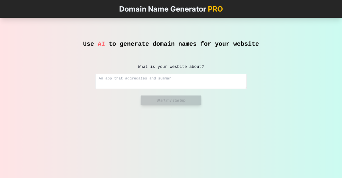 Domain Name Generator PRO