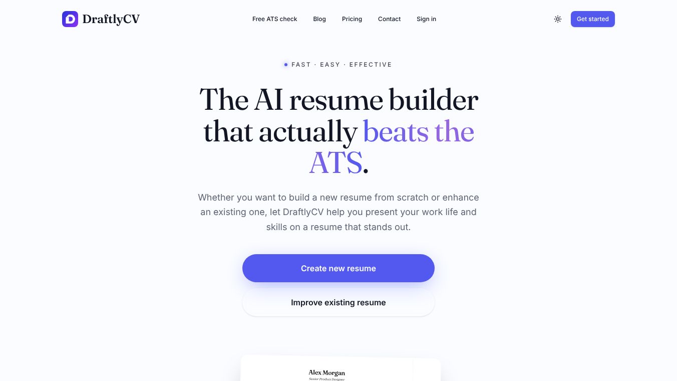 DraftlyCV