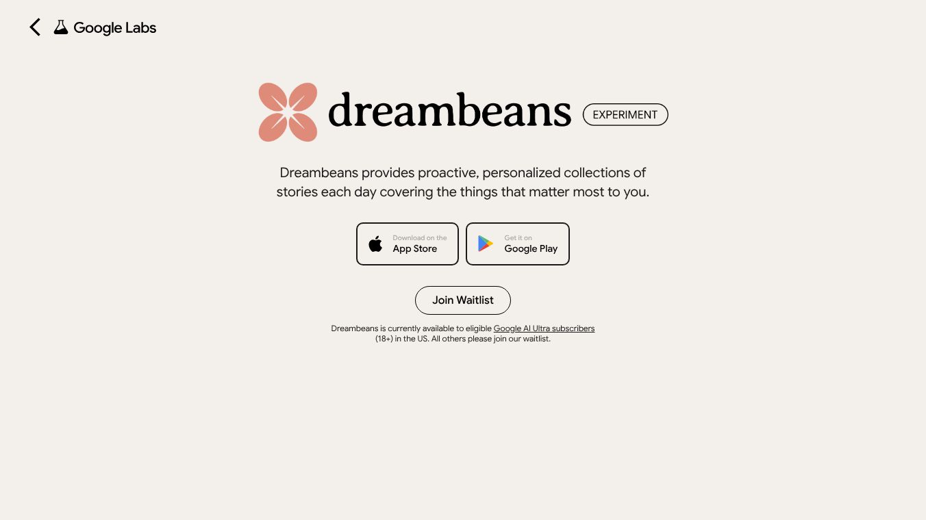 Dreambeans by Google Labs
