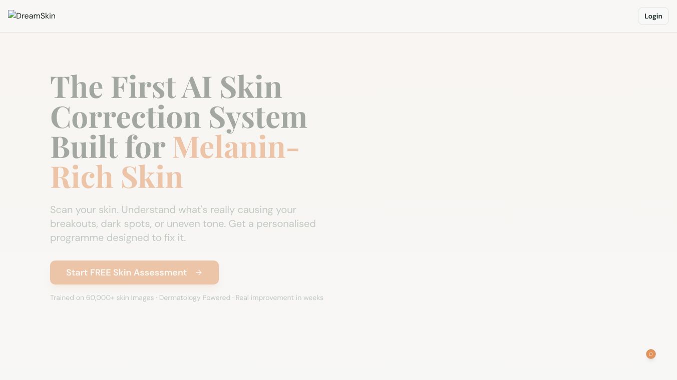 DreamSkin | AI Analysis for Melanin Skin