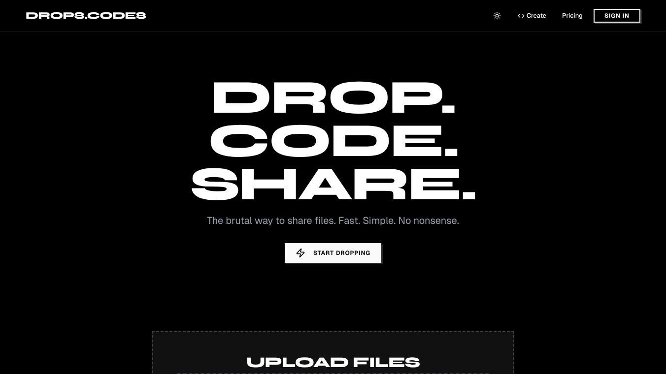 drops.codes — Share Files. Instantly.