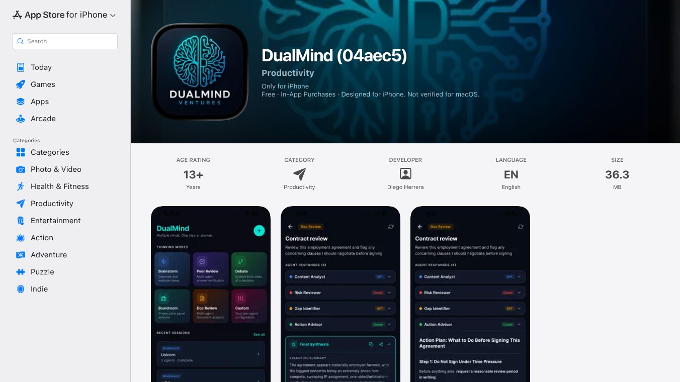 DualMind for iOS