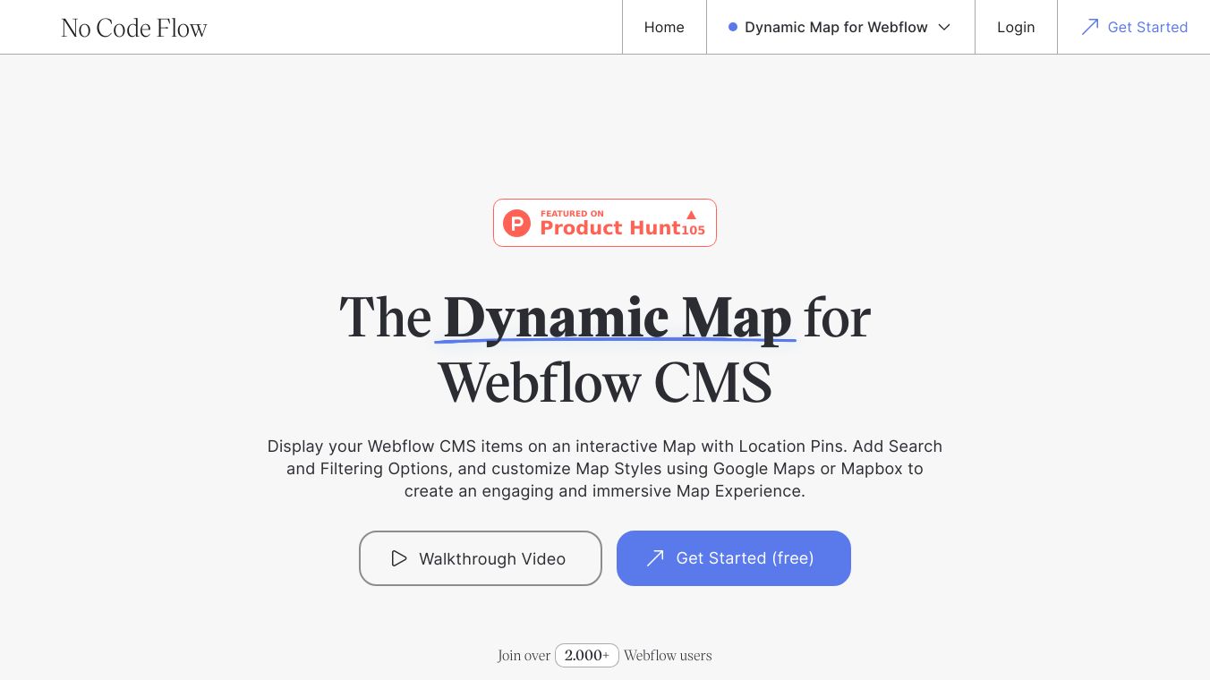 Dynamic Map for Webflow [Version 1.0]