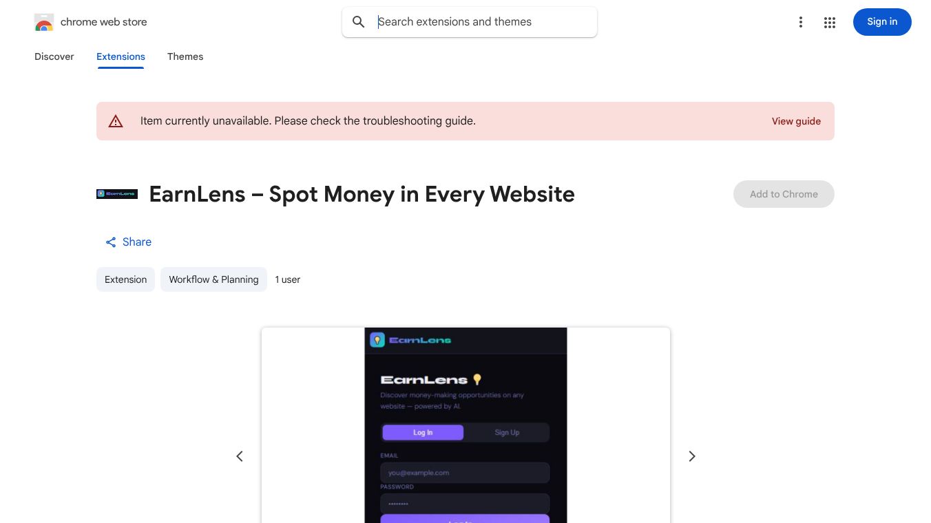EarnLens – Spot Money in Every Website