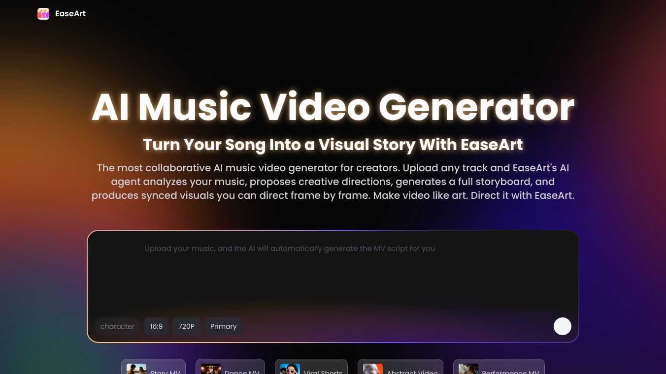 EaseArt: AI-powered MV generator agent.