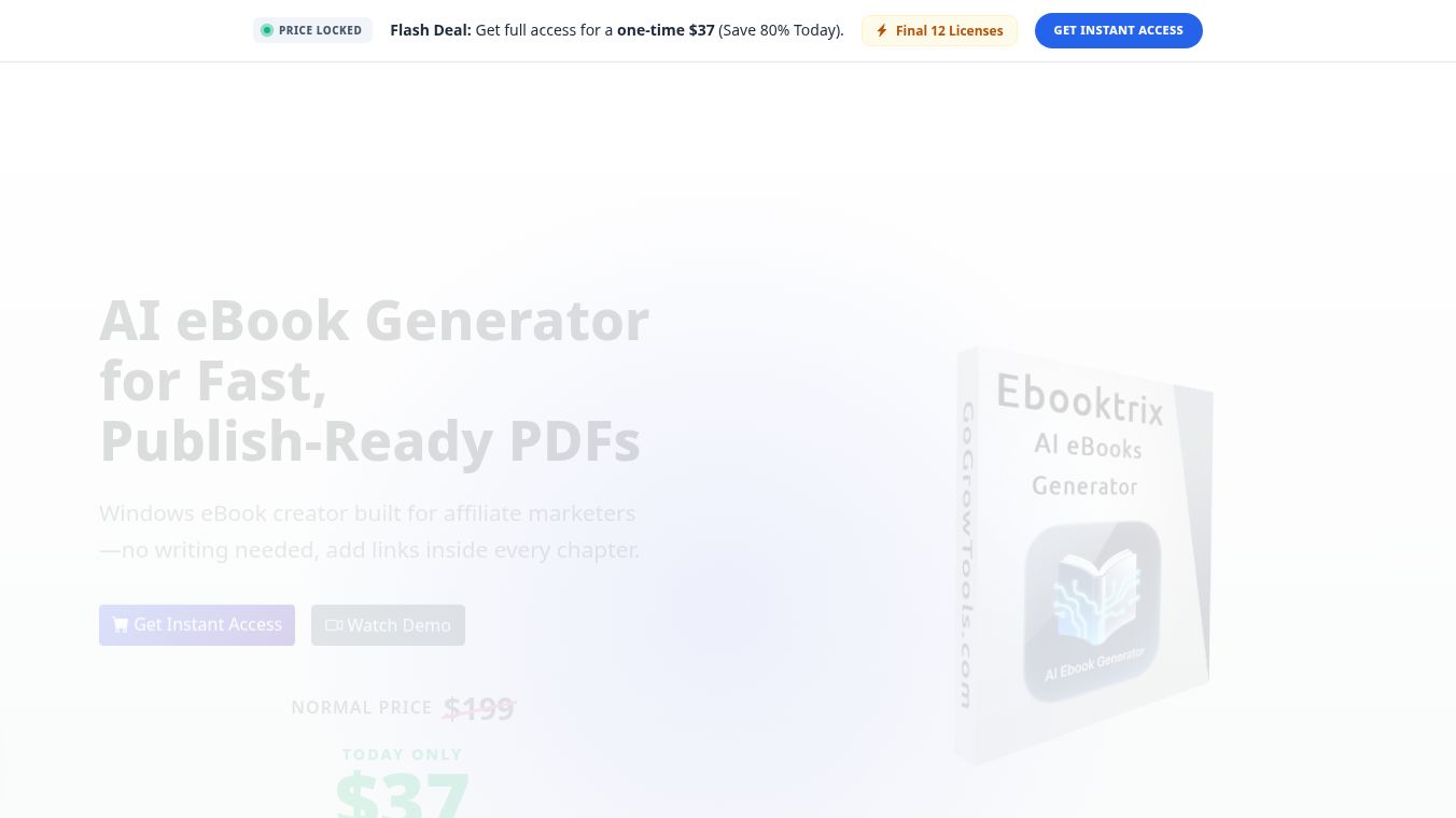 Ebooktrix : AI eBook Generator