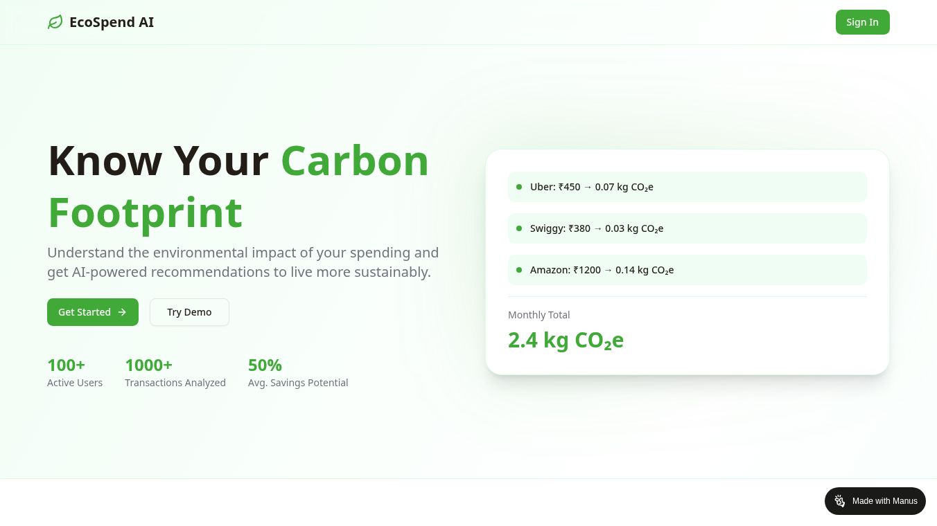 EcoSpend AI