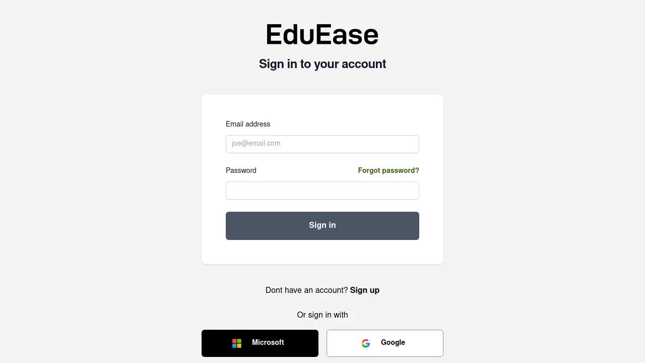 EduEase | AI-Powered Quizzes