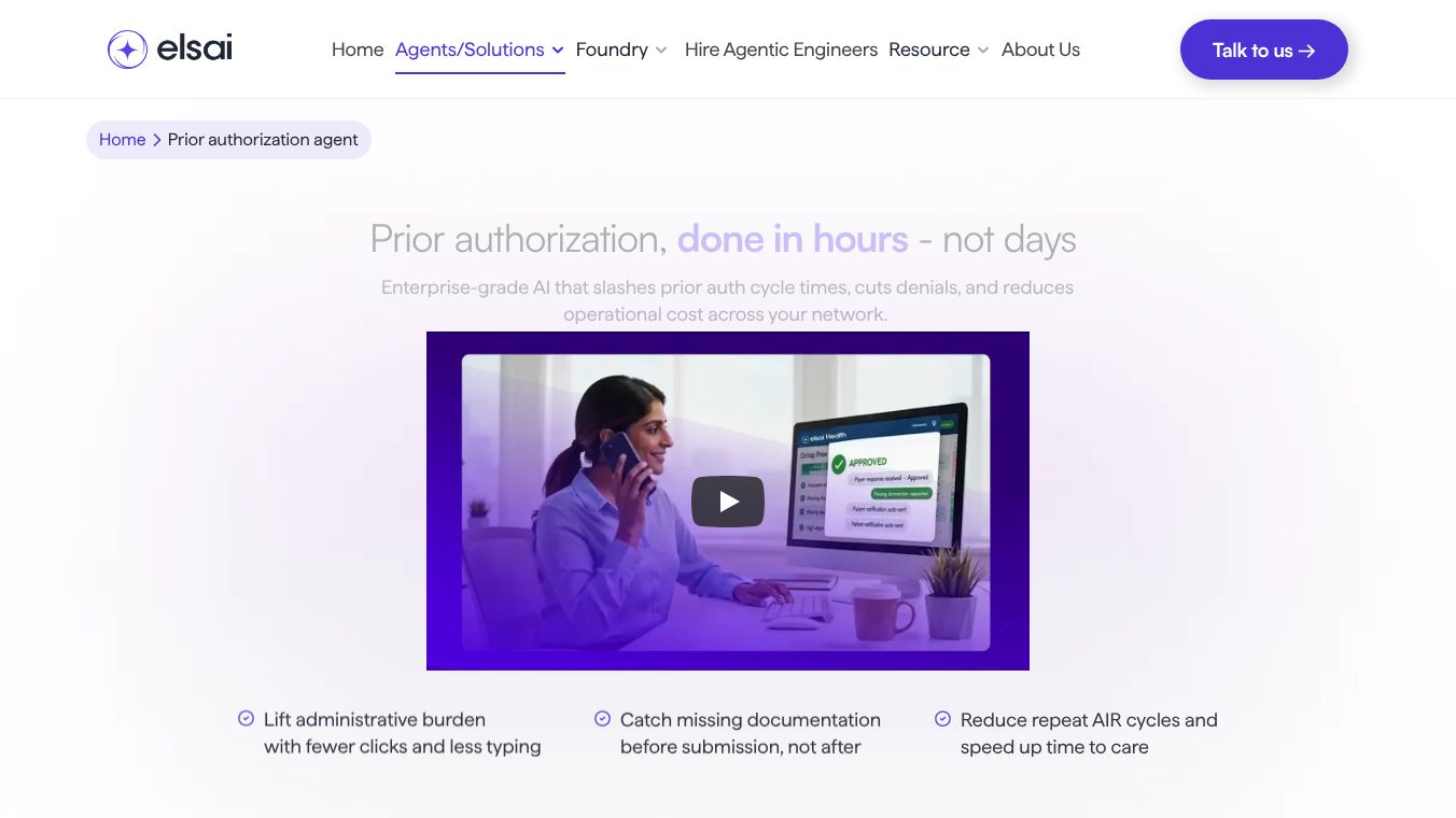 elsai Prior Authorization Agent