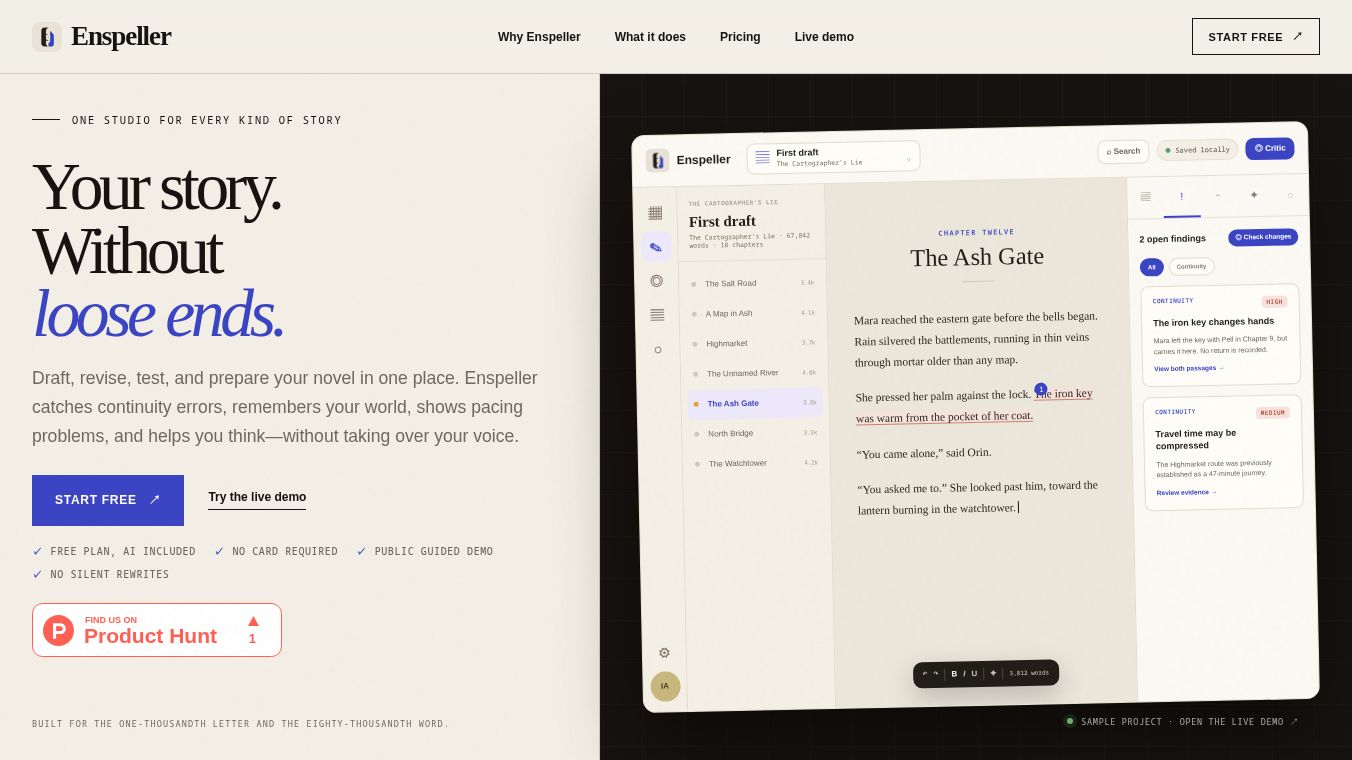 Enspeller — AI Analytical Writing Studio