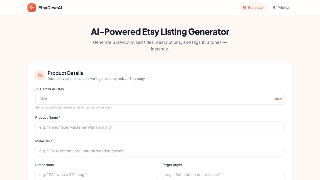 EtsyDescAI
