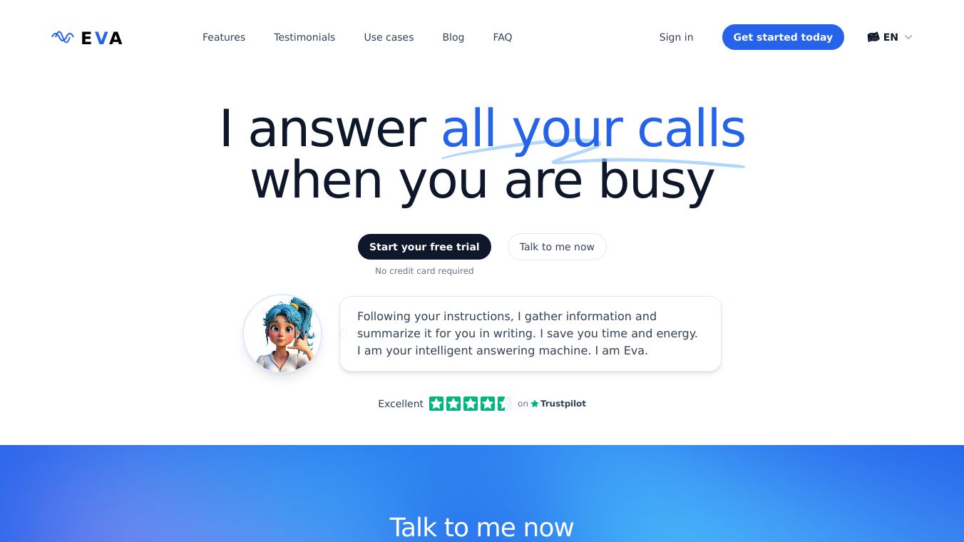 Eva, AI phone assistant for busy people