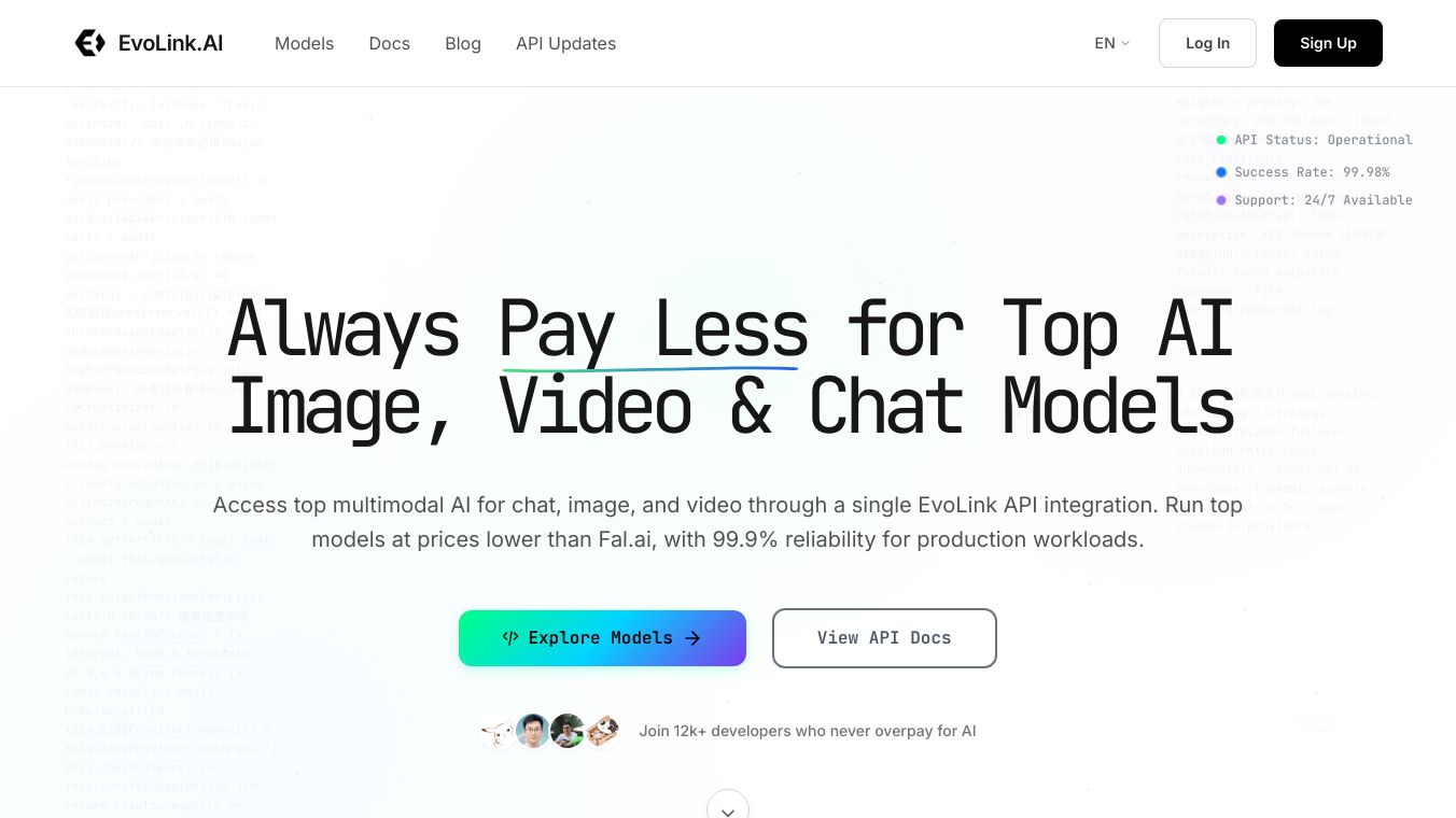 Evolink AI Model API