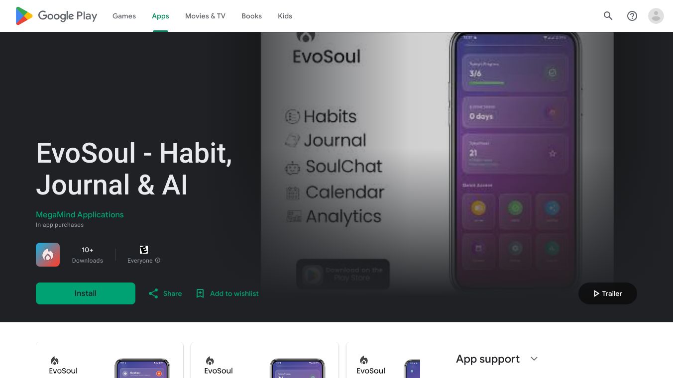 EvoSoul-AI Journal, Habit & Mood Tracker