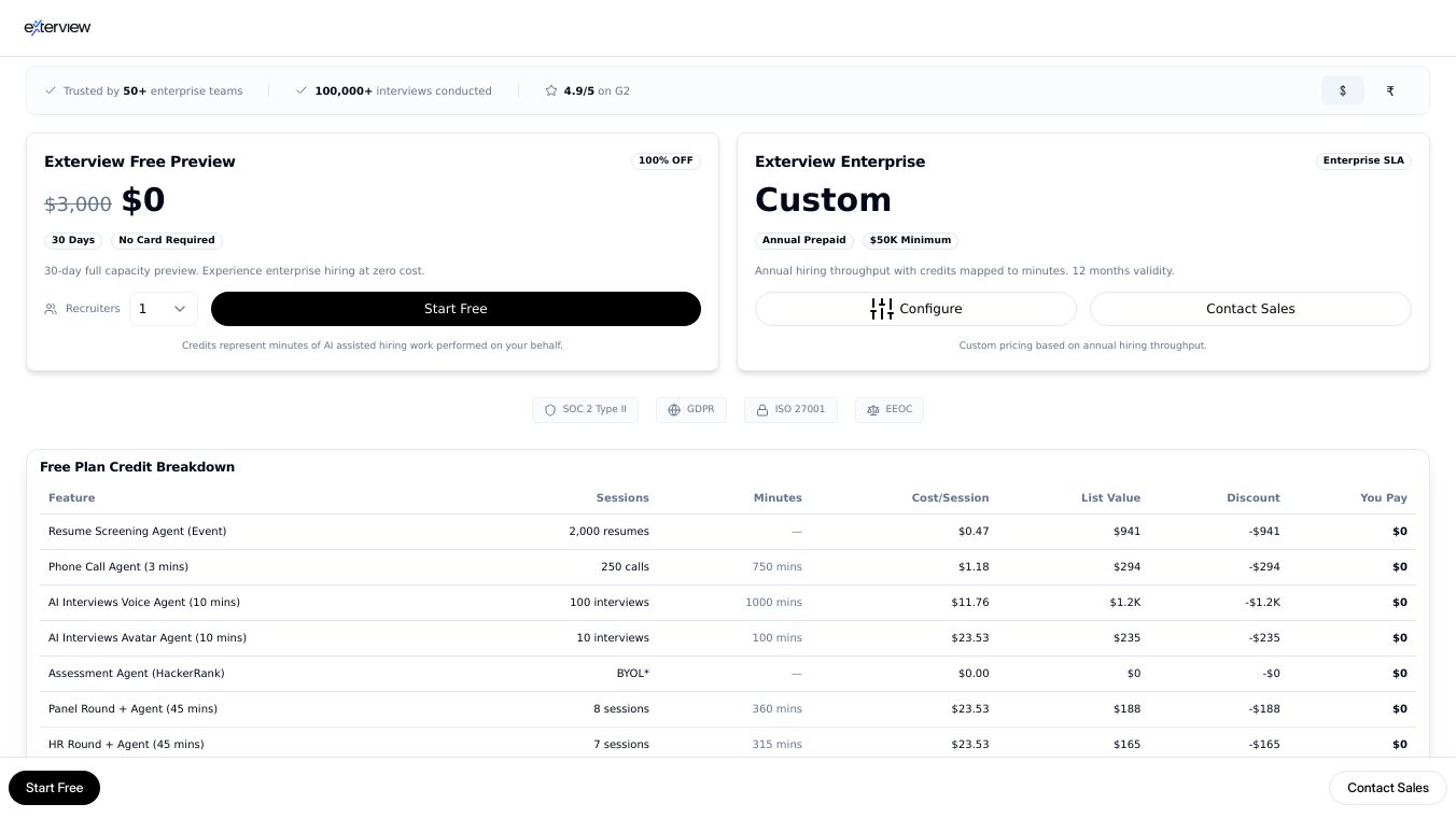 Exterview.ai – AI Intelligence Hiring